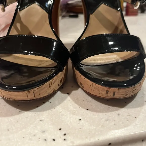 MICHAEL KORS PLATFORM CORK HEELS 7M - Picture 5 of 7